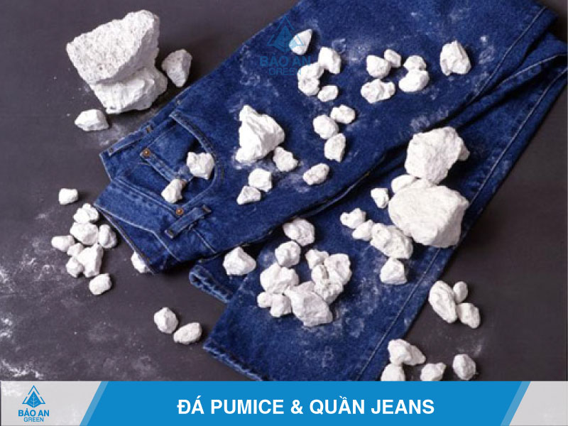 Mài quần Jeans công nghiệp với đá bọt Pumice baoangreen.vn