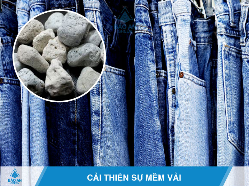 Mài quần Jeans công nghiệp với đá bọt Pumice baoangreen.vn