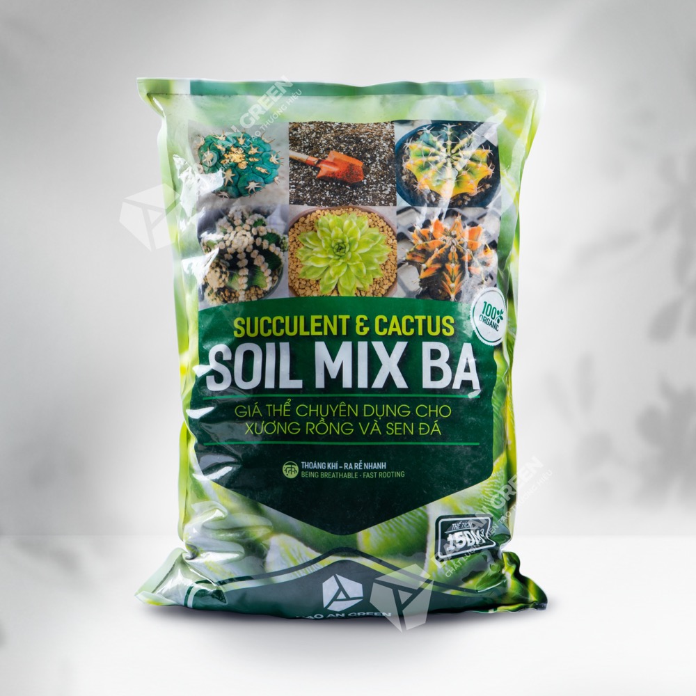 Giá thể trộn sẵn Soil Mix BA chuyên dụng cho xương rồng, sen đá 