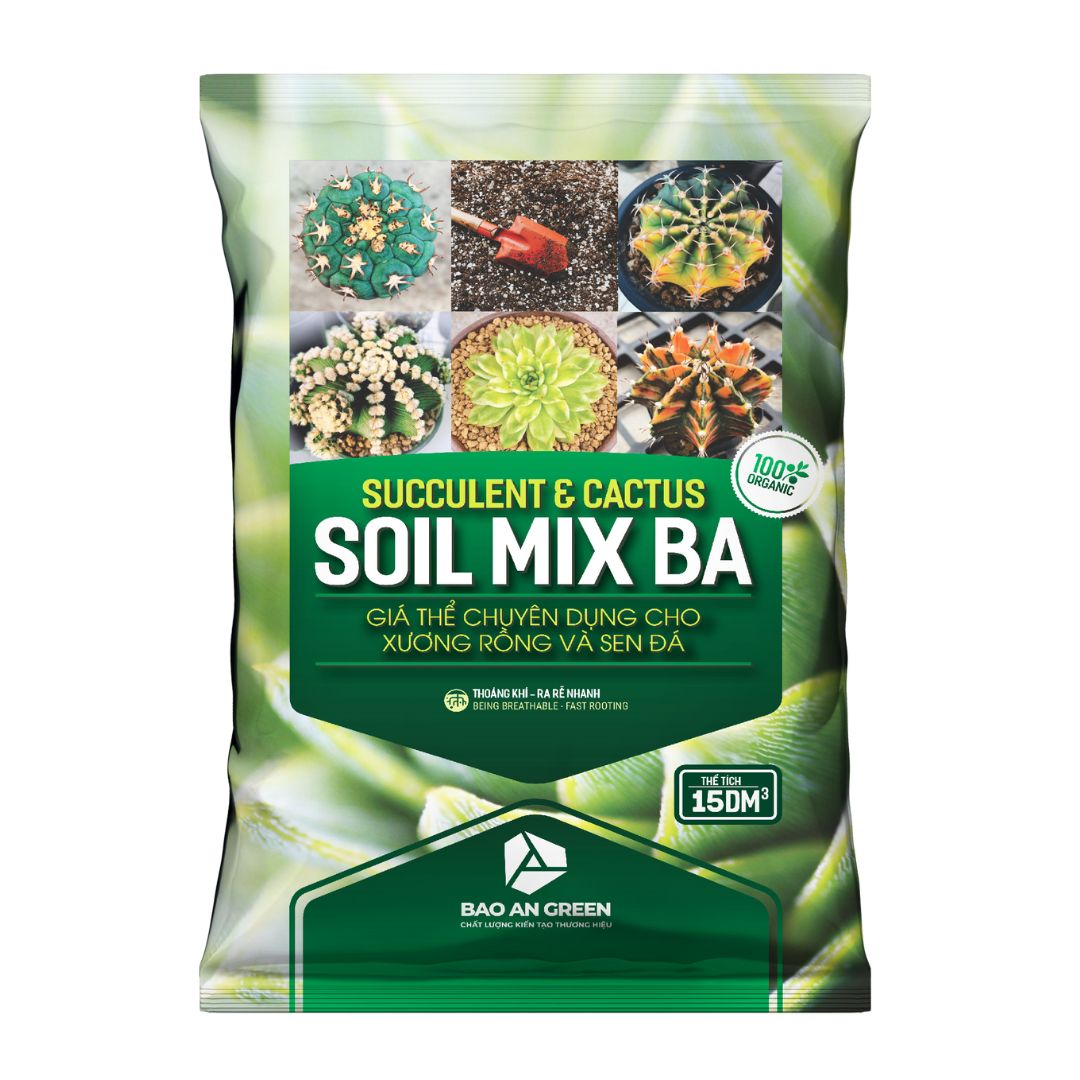 Giá Thể Soil Mix BA (15dm3) trộn sẵn dành cho sen đá, xương rồng
